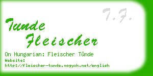tunde fleischer business card